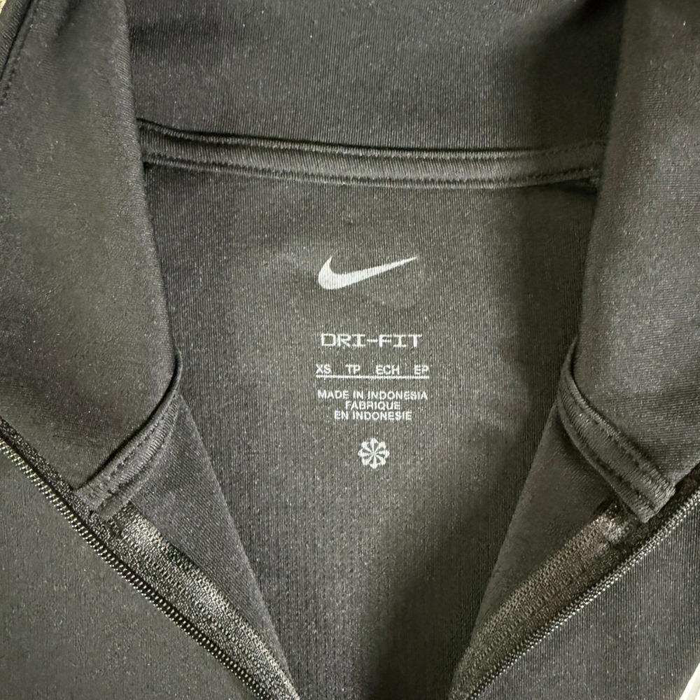 Nike Dri Fit Womens Running Quarter Zip Pullover Black XS Thumbholes HJ2225-010 - Picture 5 of 11